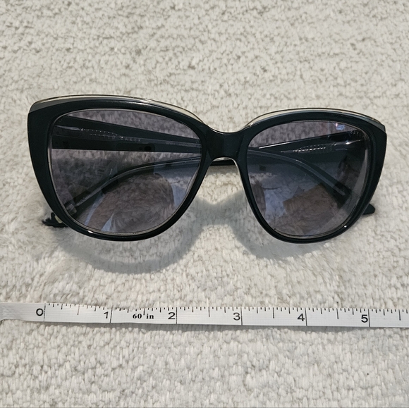 Ted Baker Black Sunglasses Cat Eye Luxury Contemporary Minimalist Summer Resort - Picture 9 of 12